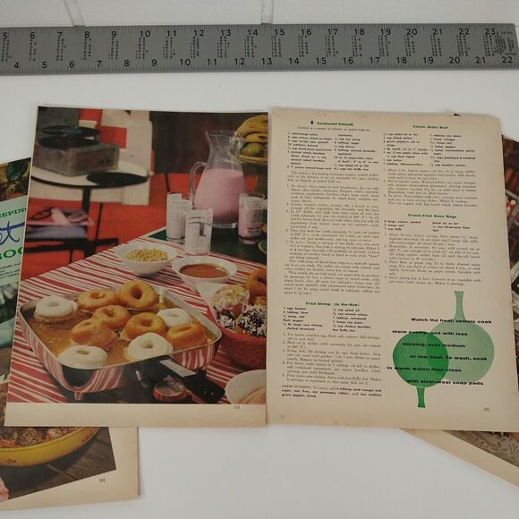 1958 Good Housekeeping Skillet CookBook 5pg Pullput Retro PRINT ARTICLE Ephemera - Picture 5 of 8
